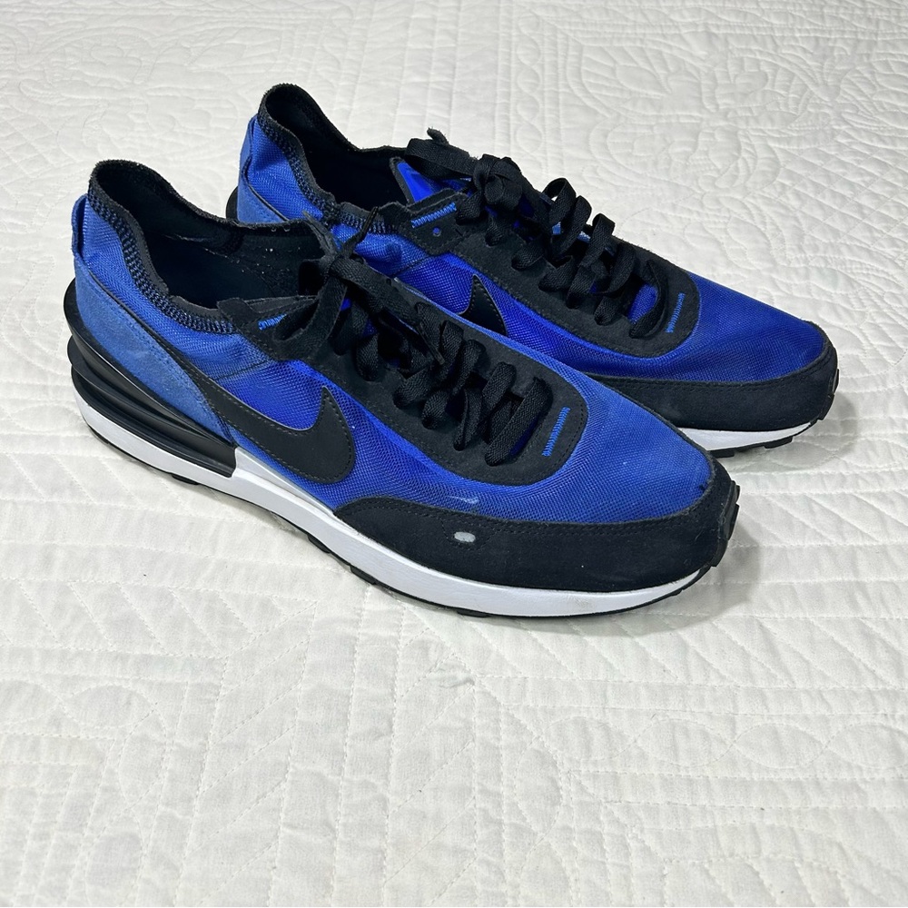 Nike Waffle One Racer Blue Men's Size 11 Blue Black Running Shoes (DA7995-400)
